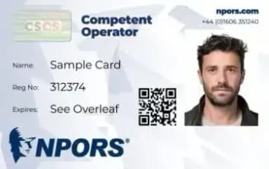 NPORS Competent Operator Card (Blue)